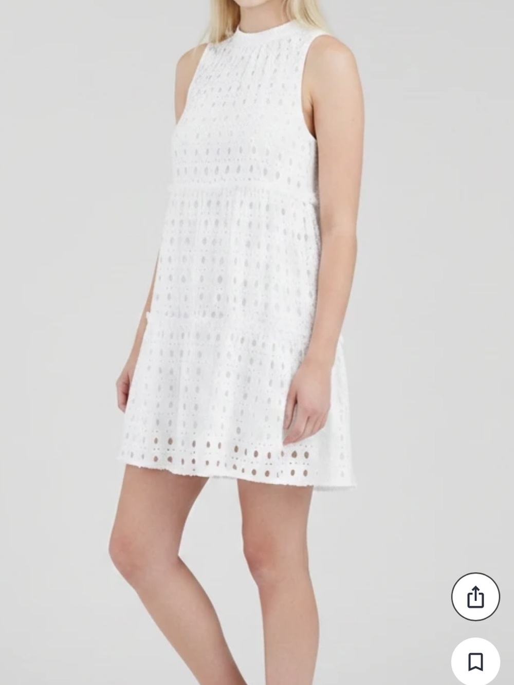 Lilly Pulitzer Indira swing White Eyelet Tiered Sleeveless Dress